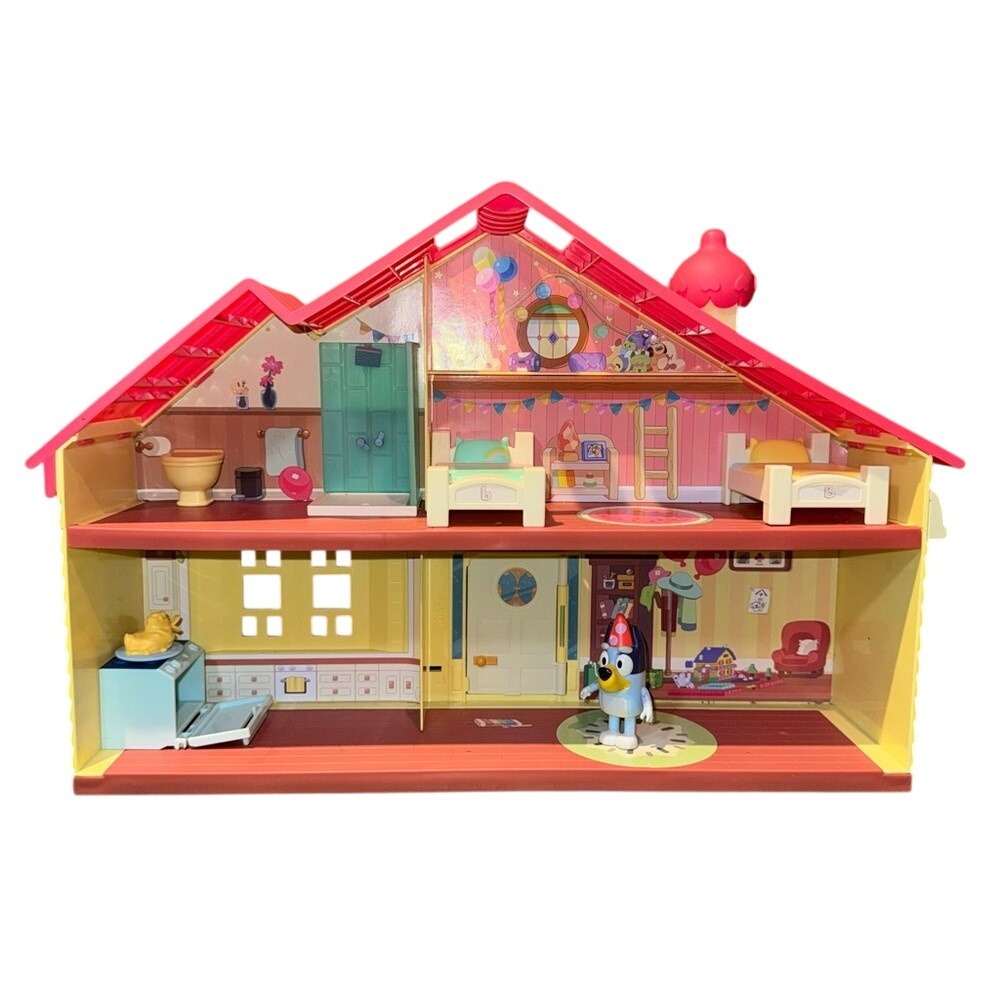 Bluey Ultimate Lights and Sounds Playhouse Two-Story Dollhouse with Bluey Figure